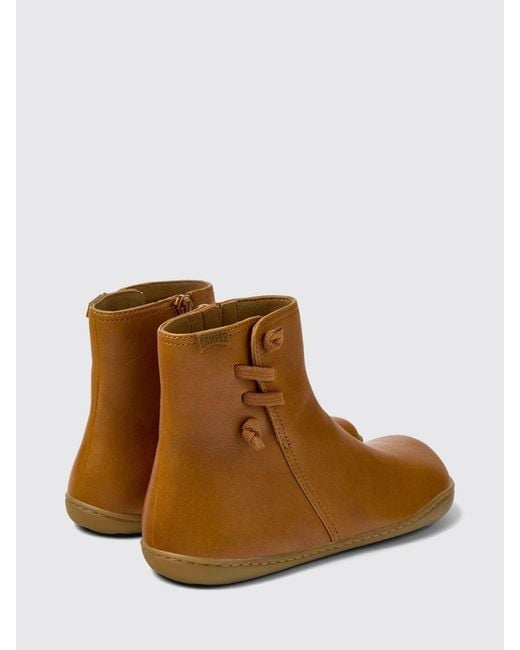 Camper Brown Flat Ankle Boot