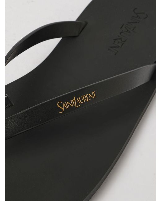 Saint Laurent Black Pool Rubber Flip Flops for men