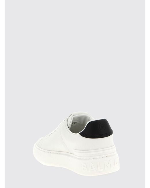 Balmain Natural B-Court Leather Sneakers for men