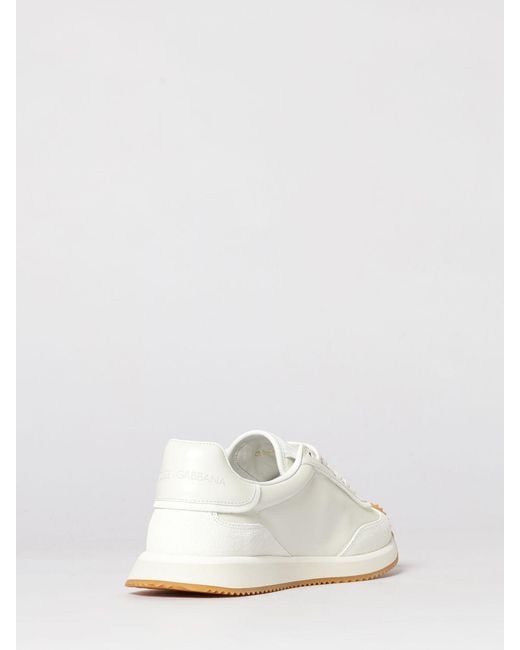Dolce & Gabbana White Dolce &Amp Gabbana Dg Cushion Leather Sneakers for men