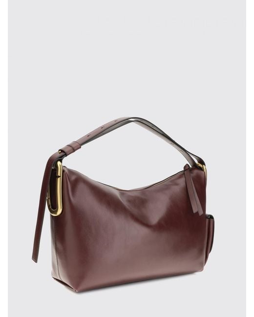 Marc Jacobs Brown Scene Leather Tote Bag With Laminated Double J Logo