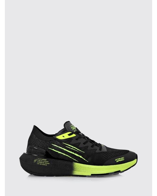 Philipp Plein Green Atomic Speed Crochet Knit Sneakers for men