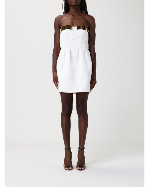 Elisabetta Franchi White Crêpe Mini Dress