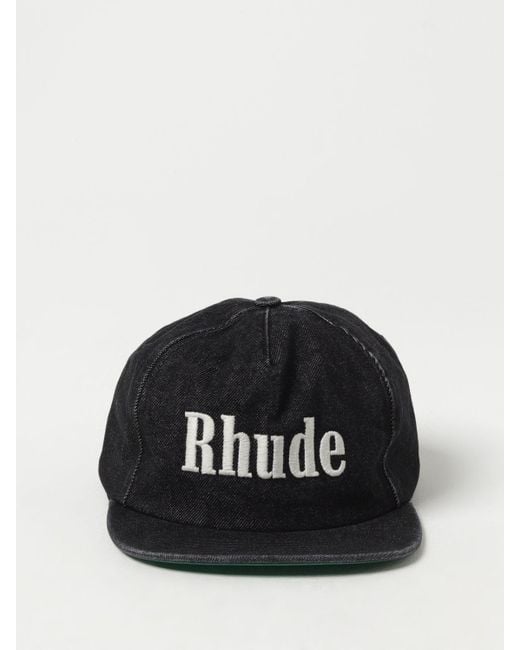 Rhude Black Hat for men