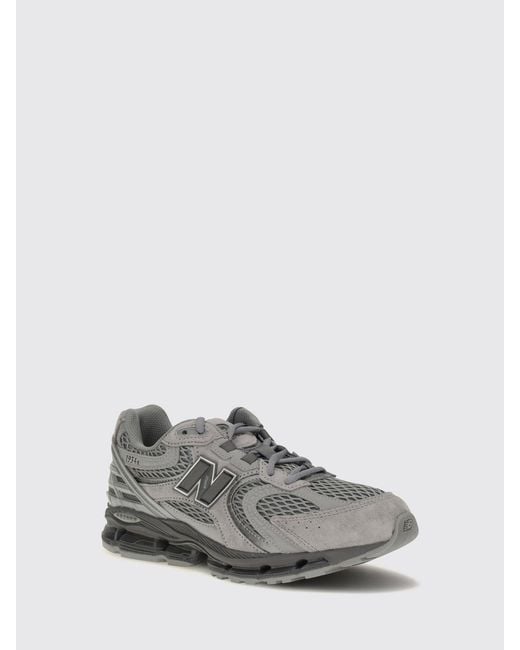 New Balance Gray 1954R Suede And Mesh Low-Top Trainers With Side Logo for men