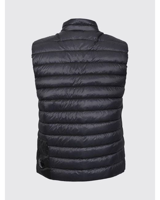 C P Company Black Nylon Quilted Vest for men