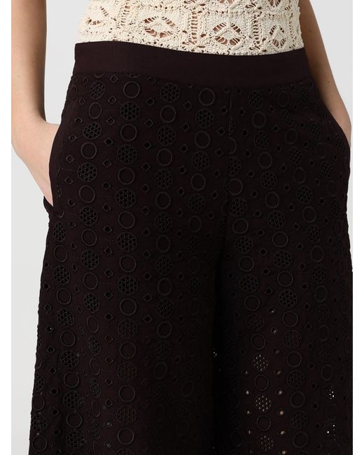 Pinko Black Cotton Flared Trousers