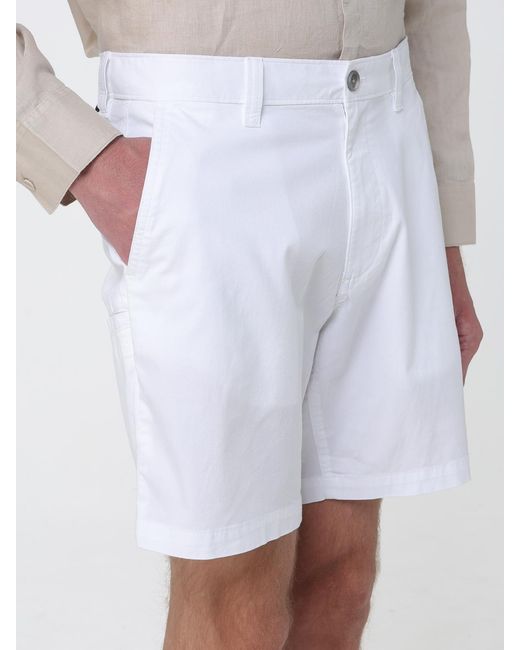 Michael Kors White Organic Cotton Blend Chino Shorts for men