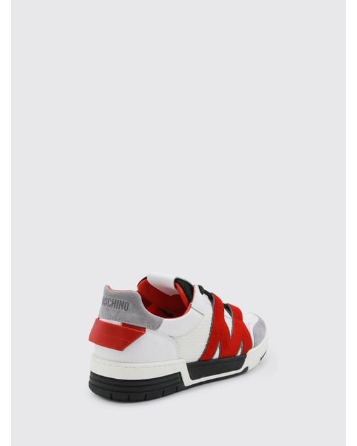 Moschino Couture Red Leather Sneakers for men