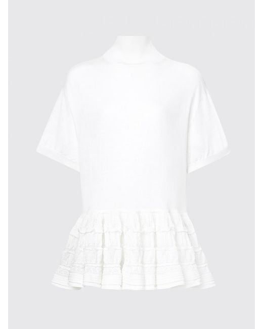 Alaïa White Virgin Wool Top