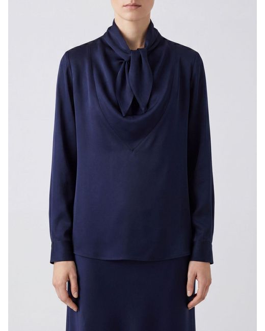 Max Mara Blue Badia Silk Blouse