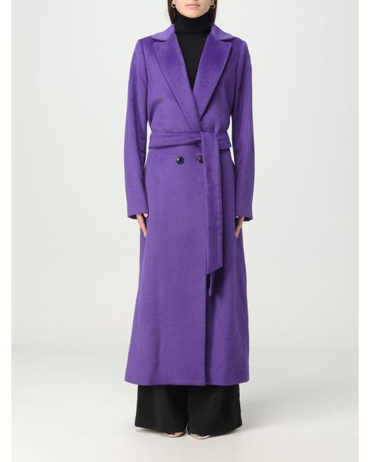 Cappotto in misto lana di Twin Set in Purple