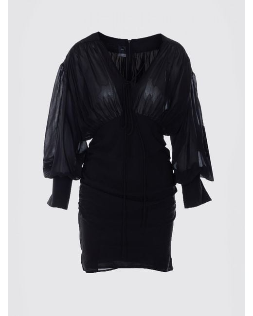 Pinko Black Viscose Blend Mini Dress
