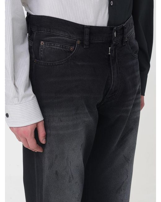 MM6 by Maison Margiela Black Denim Straight Jeans for men