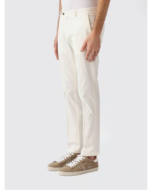 Briglia 1949 White Stretch Cotton Chino Trousers for men
