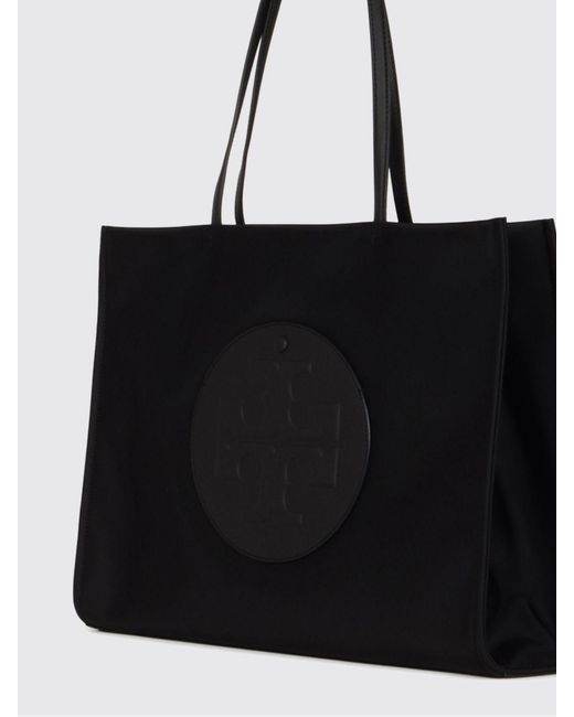 Tory Burch Black Ella Recycled Nylon Shopping Bag