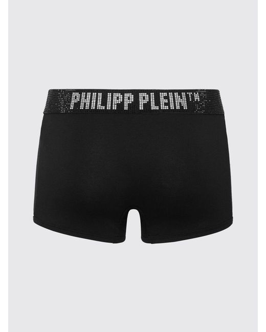 Philipp Plein Black Stretch Cotton Blend Boxers for men