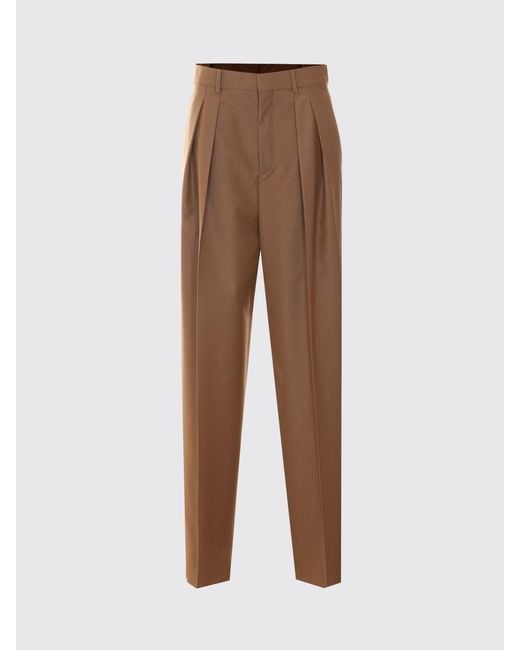 Saint Laurent Natural High-Waisted Skinny Pants