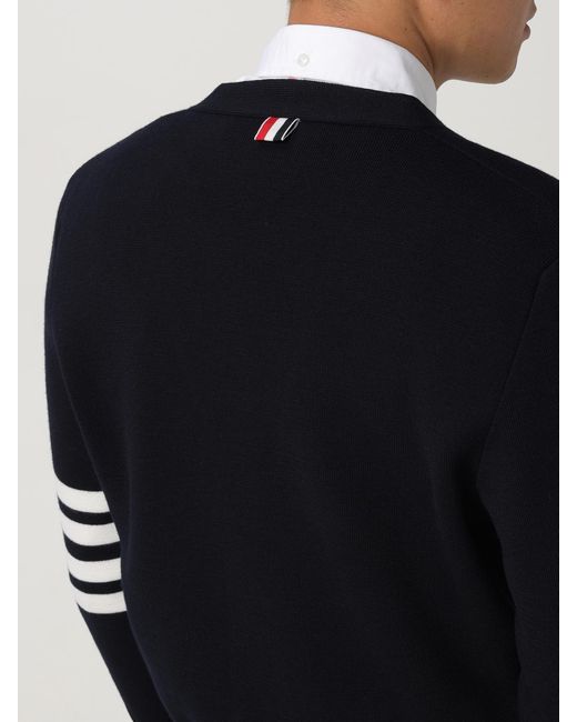 Thom Browne Blue V-Neck Cardigan for men