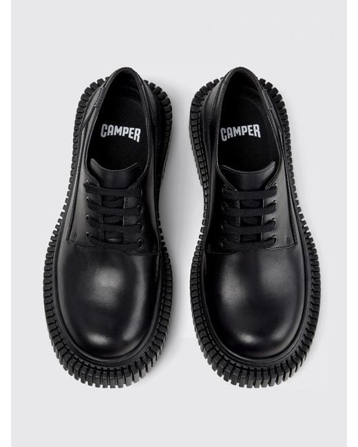 Camper Black Pix Berlin Leather Derby Shoes
