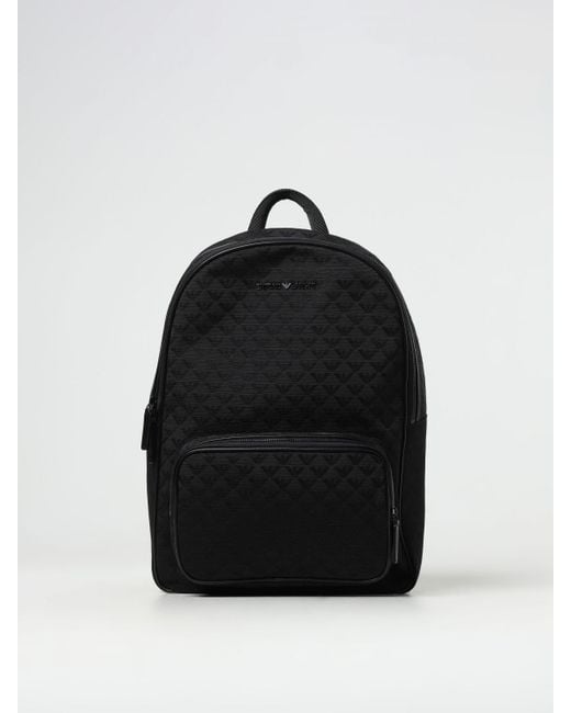 Emporio Armani Black Backpack for men