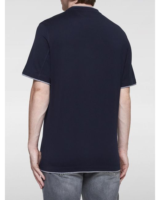 Brunello Cucinelli Blue T-shirt for men