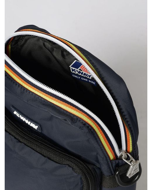 K-Way Blue Erloy Ripstop Nylon Belt Bag for men