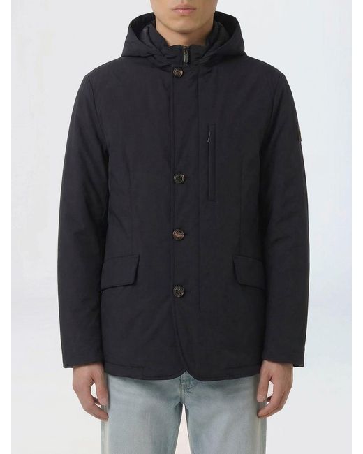 Moorer Black Nylon Hooded Parka for men