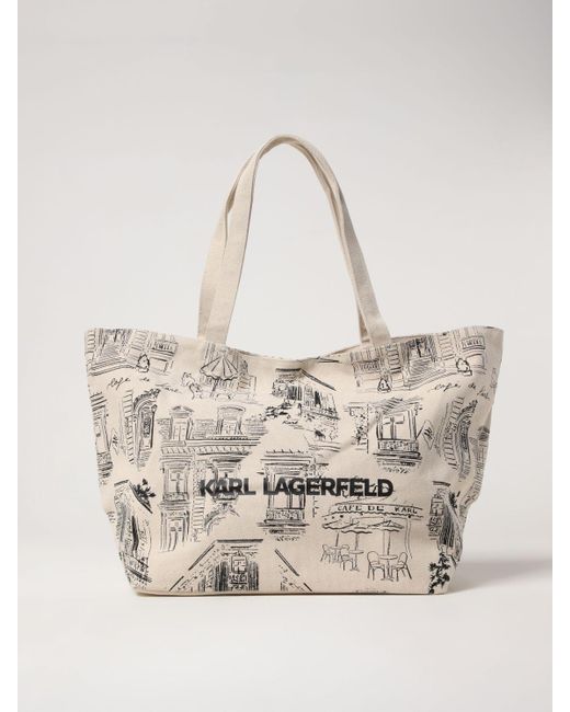Borsa Jorge Parra X di Karl Lagerfeld in Natural