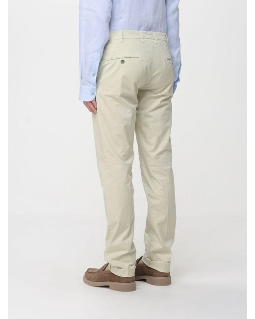 Mason's Natural Cotton Stretch Chino Trousers for men
