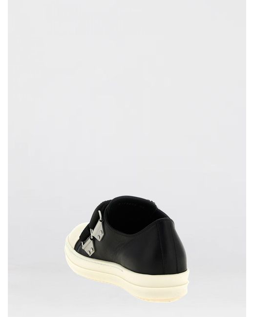 Rick Owens Black Leather Sneakers for men