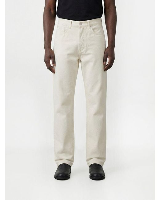 Haikure White Cotton Denim 5-Pocket Jeans for men