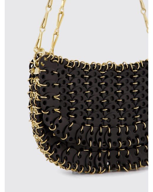 Rabanne White 1969 Metal Mesh Mini Shoulder Bag With Magnetic Flap