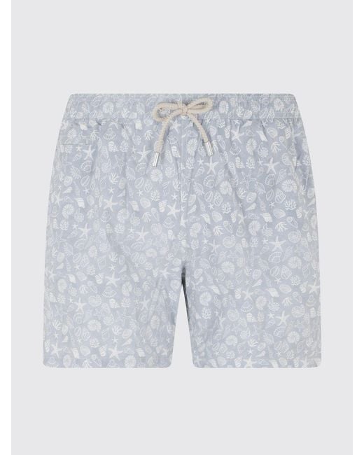 Mc2 Saint Barth Blue Printed Swimsuit for men