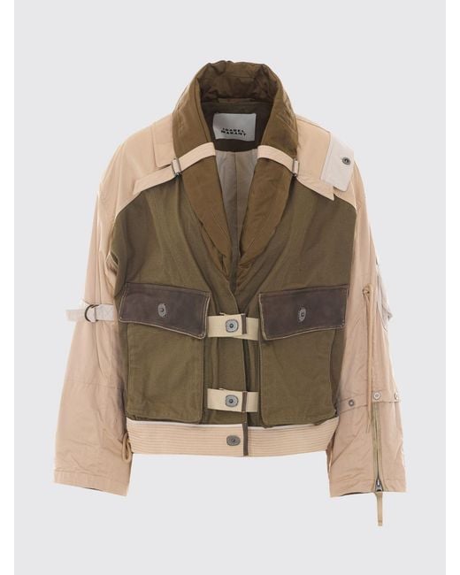 Isabel Marant Brown Julissa Bicolor Gabardine And Stretch Poplin Jacket