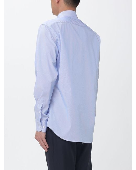 Brooksfield Blue Striped Poplin Shirt for men