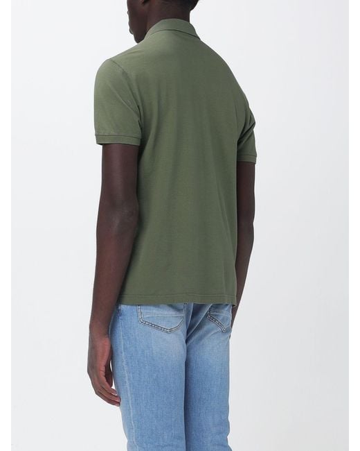 Brooksfield Green Basic Cotton Polo Shirt With Logo for men