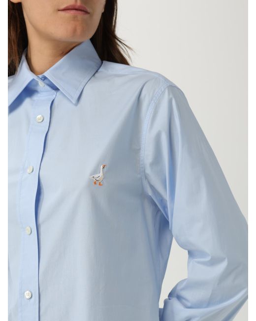 Moschino Couture Blue Classic Cotton Poplin Shirt