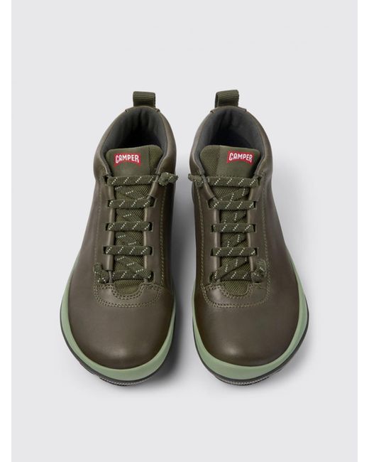 Camper Green Flat Ankle Boots