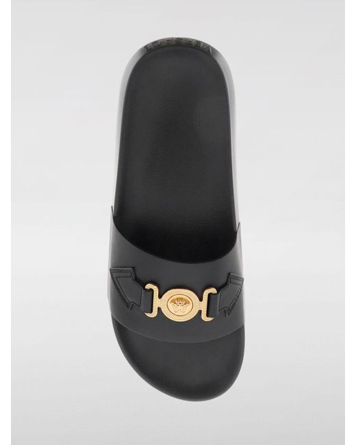 Sandales plates Versace en coloris Black