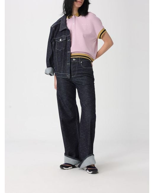 Marni Pink Cotton Polo Shirt
