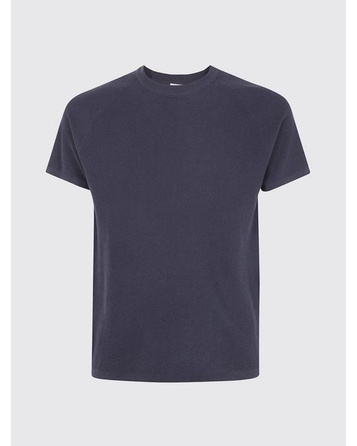 Aspesi Blue Basic Cotton T-Shirt for men