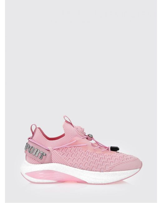Philipp Plein Pink Crochet Knit Sneakers for men