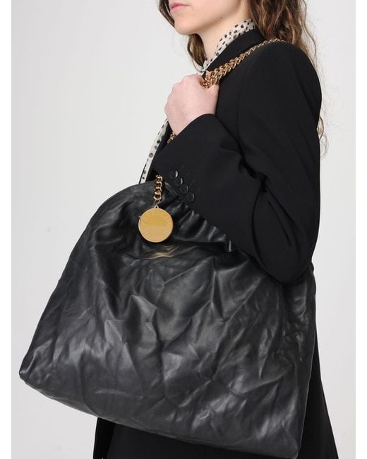 Stella McCartney Black Falabella Drawstring Bag