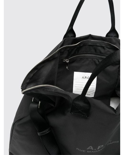 Borsa Tote Backstage di A.P.C. in Black da Uomo