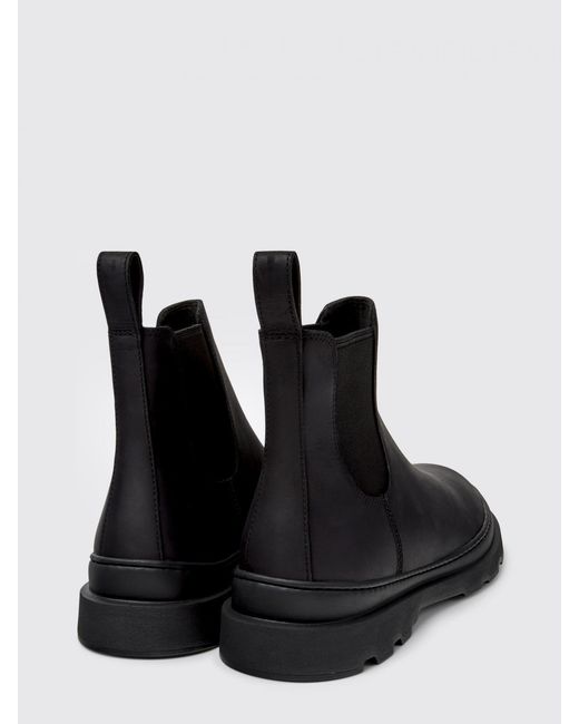 Camper Black Brutus+ Leather Ankle Boots for men