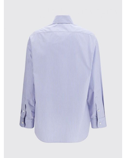 The Row Purple Striped Cotton Shirt