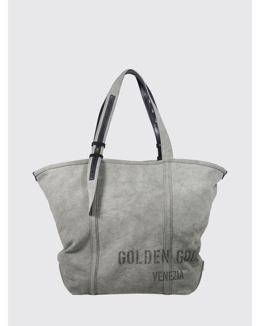 Golden Goose Deluxe Brand Gray Cotton Canvas Bag
