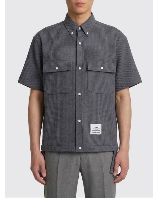 Thom Browne Gray Wool Shirt for men