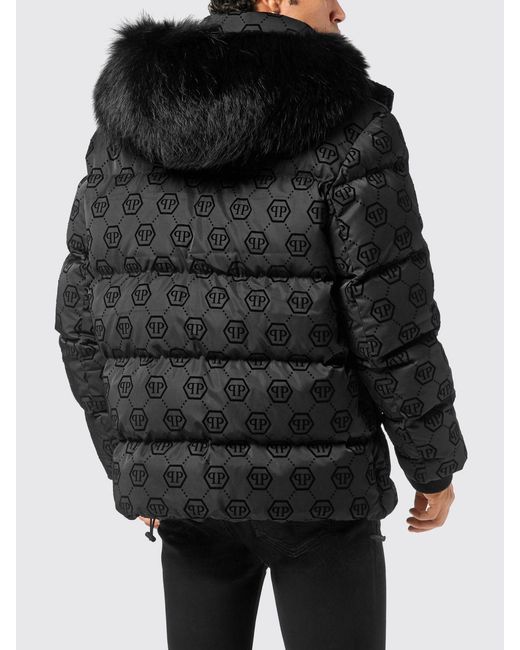 Philipp Plein Black Pp Padded Down Jacket for men